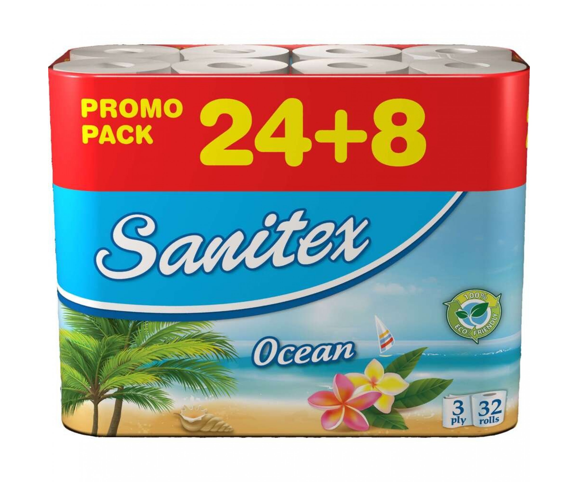 Тоалетна хартия Sanitex 24 + 8