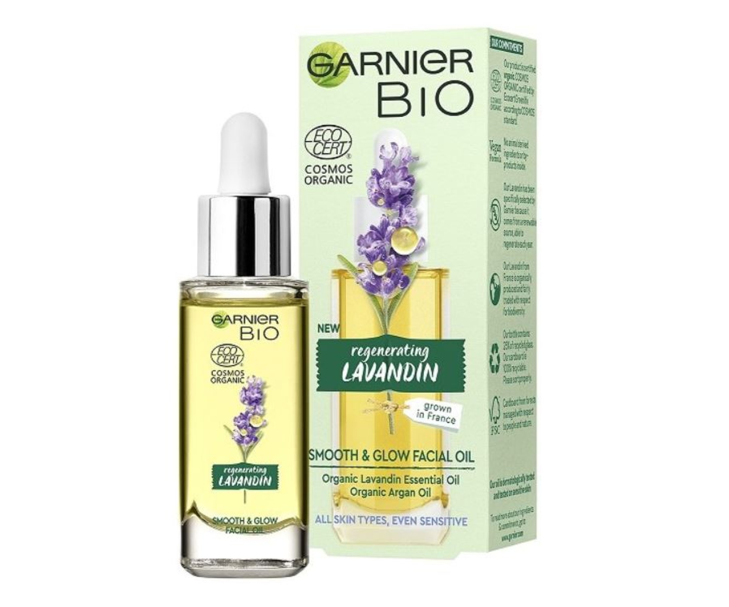 Garnier Bio - Био олио за лице с лавандула